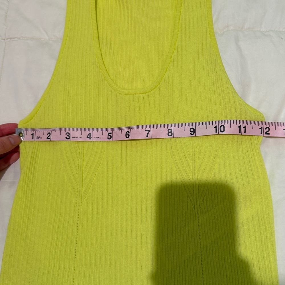 Twin-Set Yellow Ribbed Knit Tank Top - Picture 11 of 13